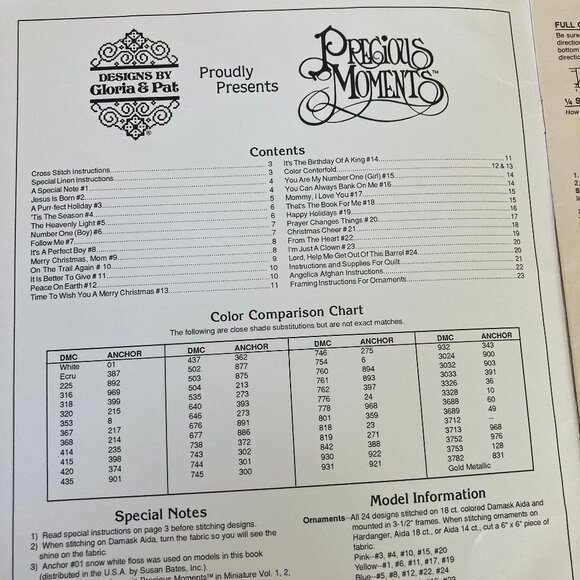 Precious Moments Cross Stitch Pattern Book Miniature Vol 2 & 3 + Angelove #18 - Picture 4 of 10